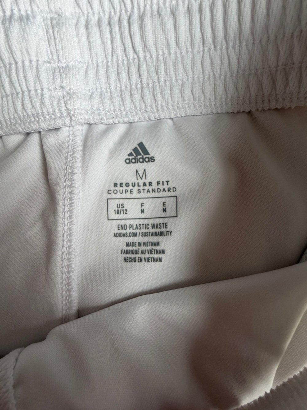 Adidas White Athletic Shorts with Iridescent Side Trim - Picture 5 of 5